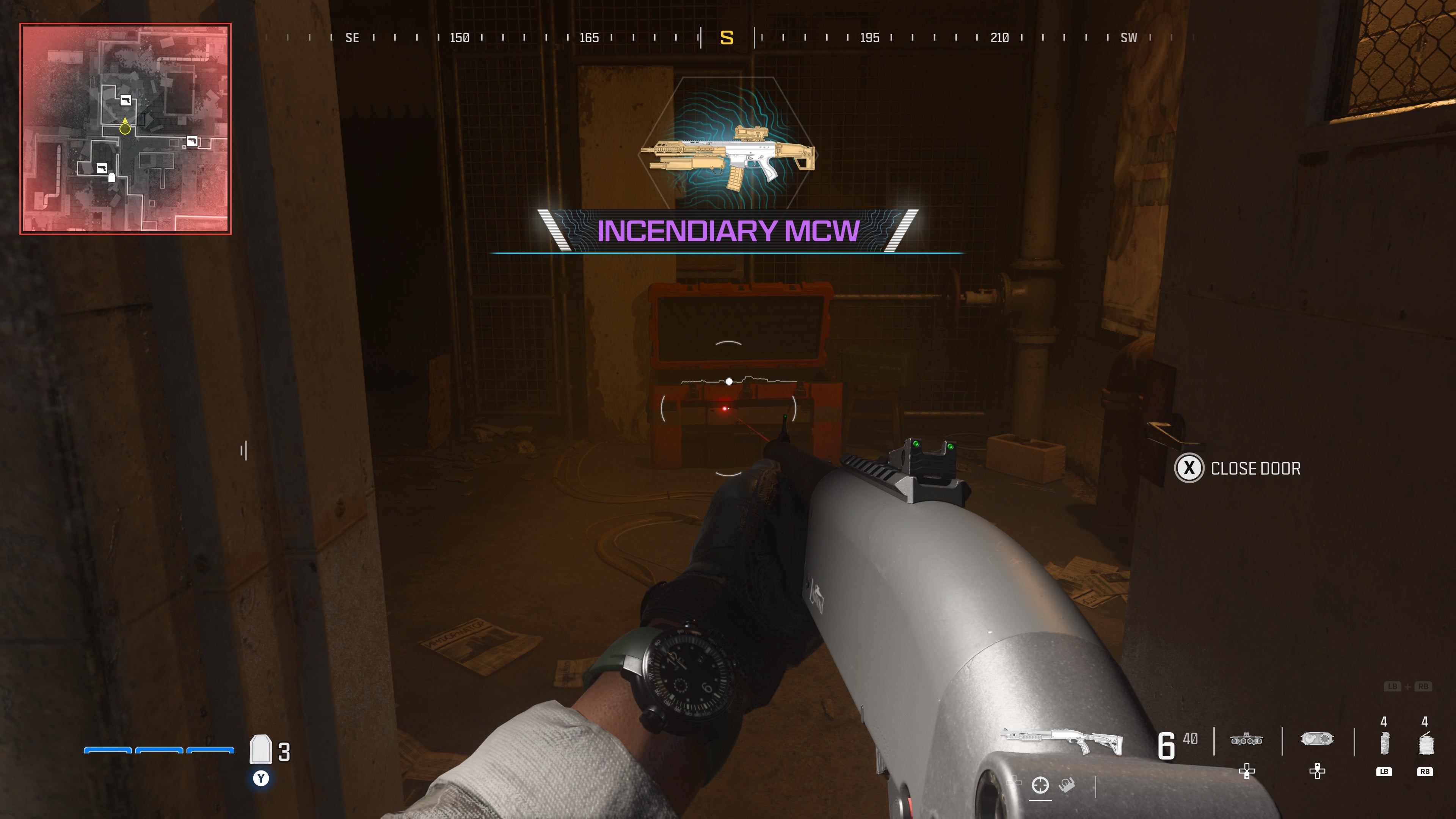 looking at a supply box with a weapon inside on the highrise level