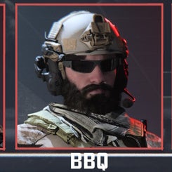 BBQ operator from the chest up