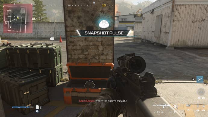 looking at an item in an open orange supply box on the reactor level