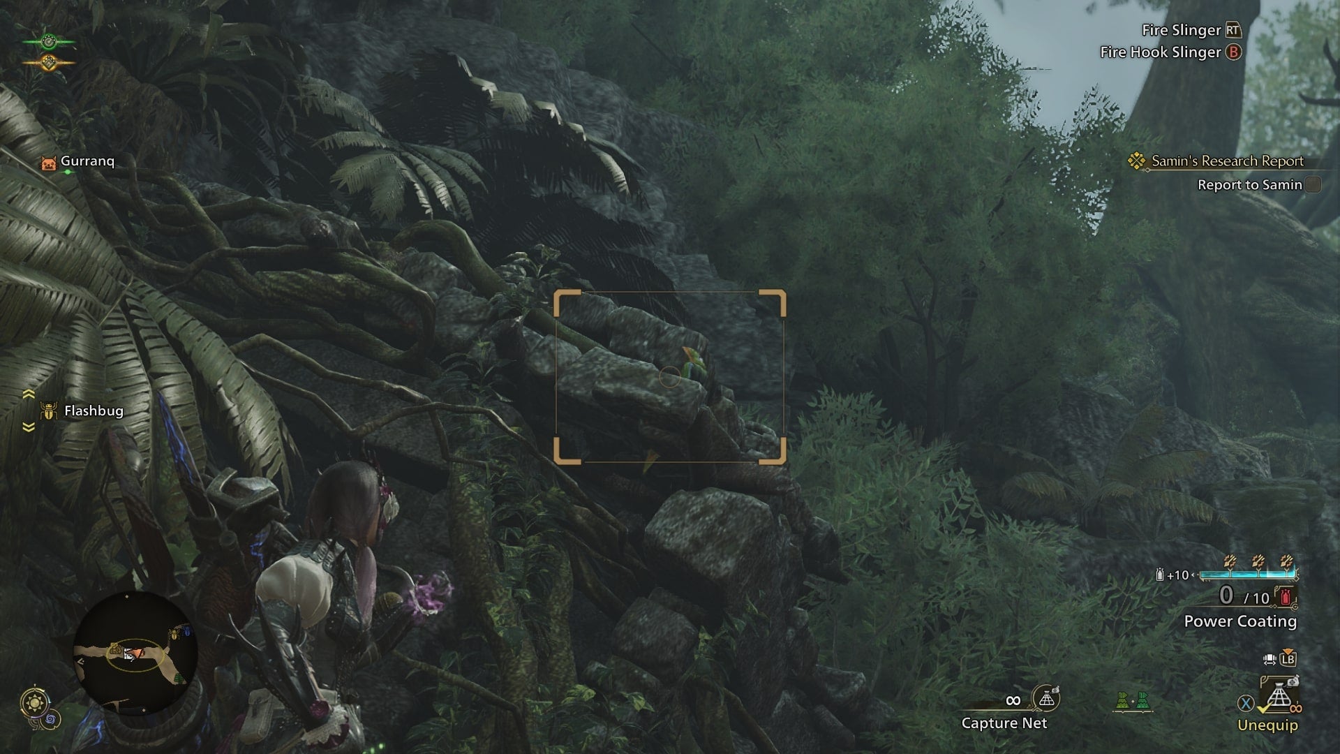 The player looks at a Dapperwing in Scarlet Forest in Monster Hunter Wilds - 4