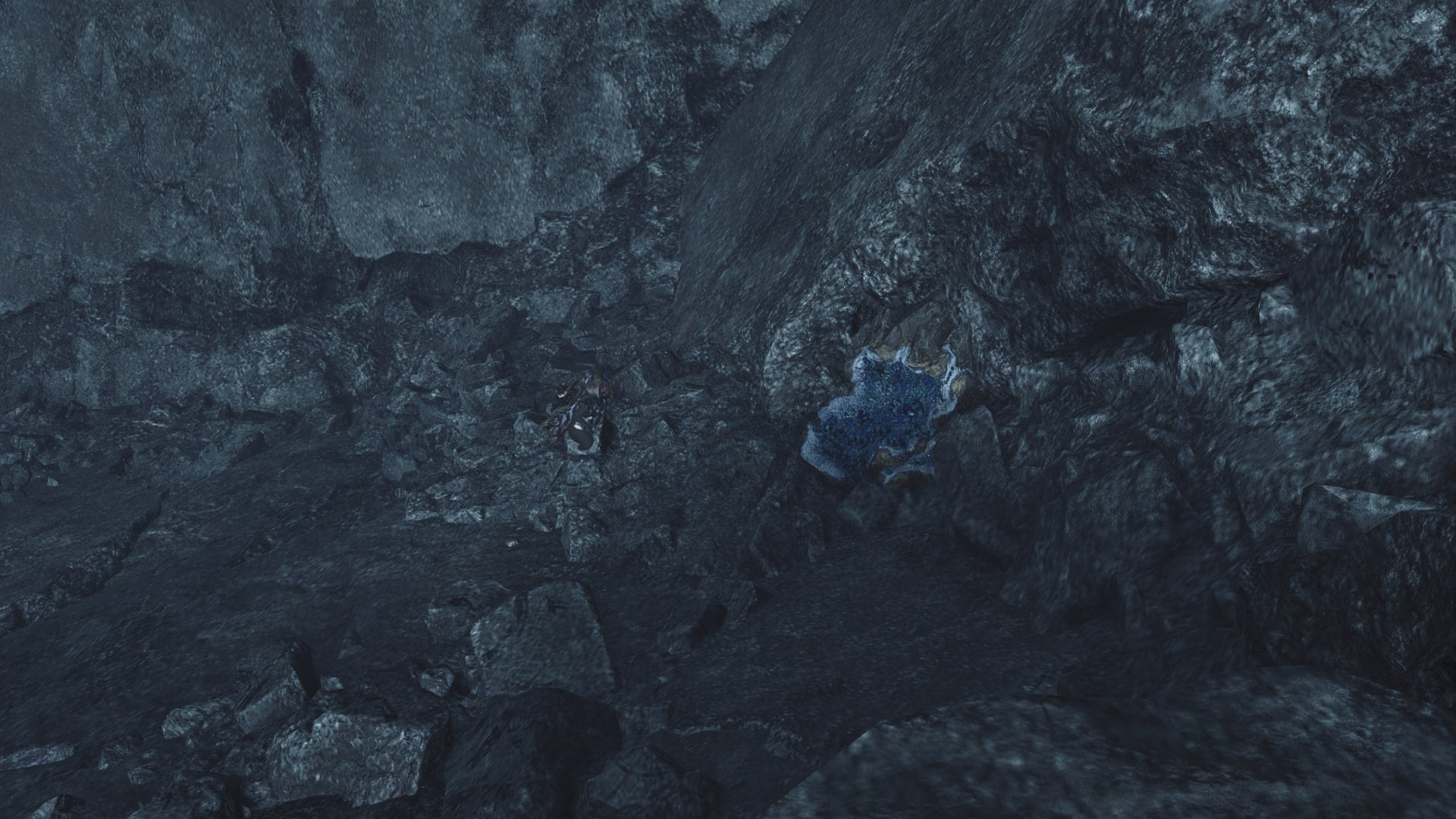A mining outcrop can be seen with the player's palico beside it in Monster Hunter Wilds - 1