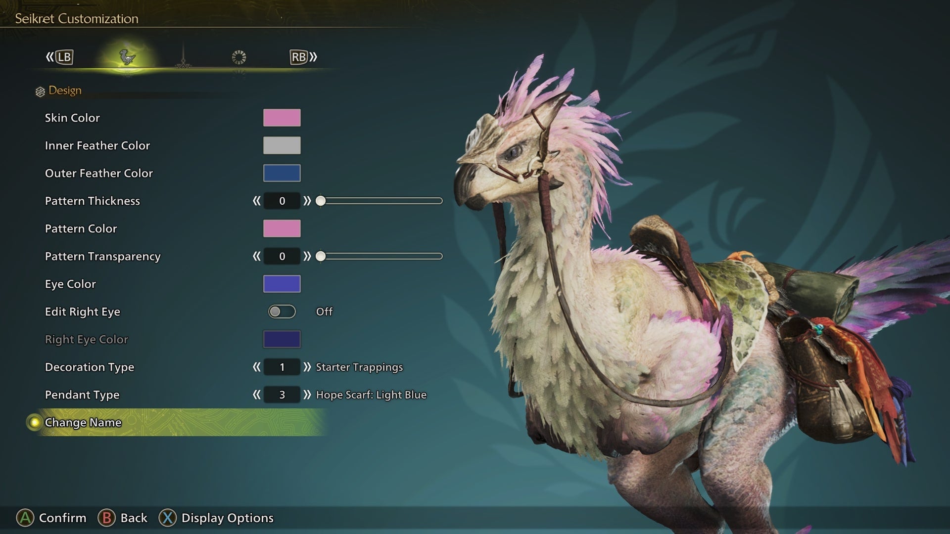 The player customises the colours of their Seikret in Monster Hunter Wilds - 4