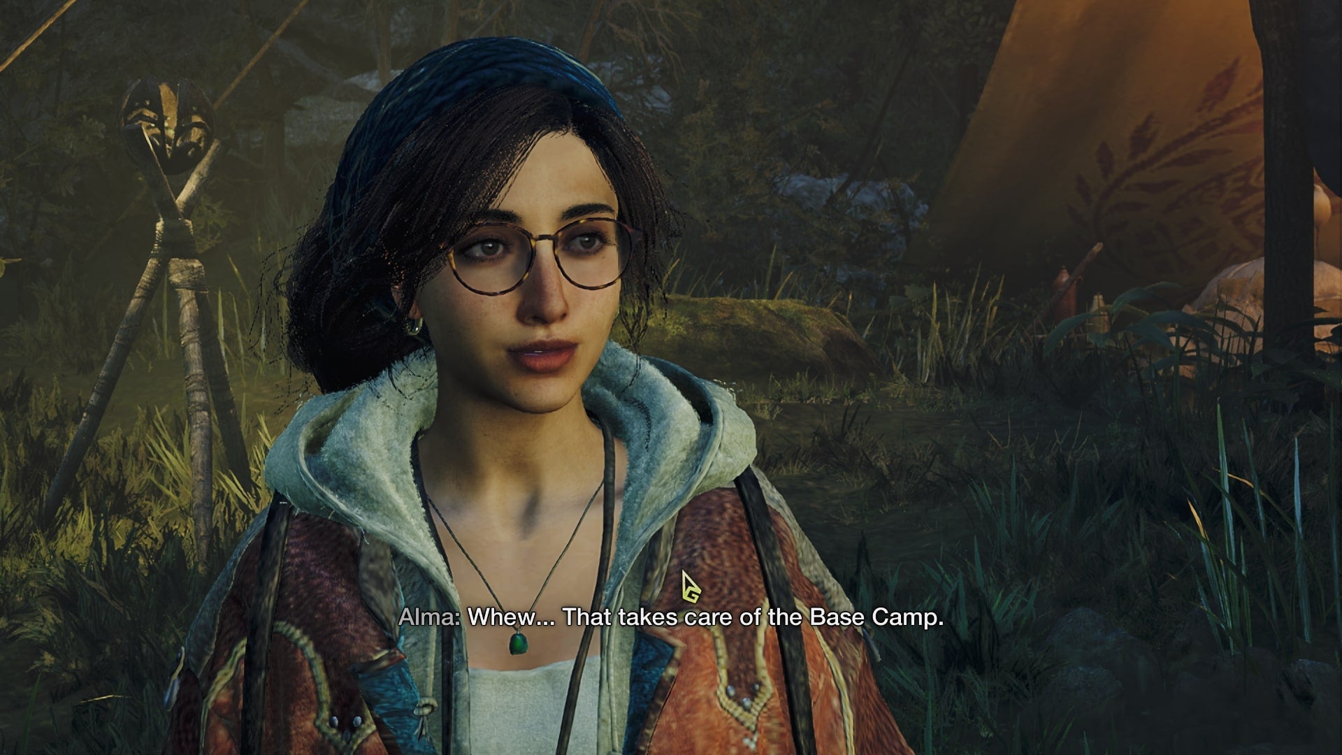 The player speaks with Alma in Monster Hunter Wilds - 1