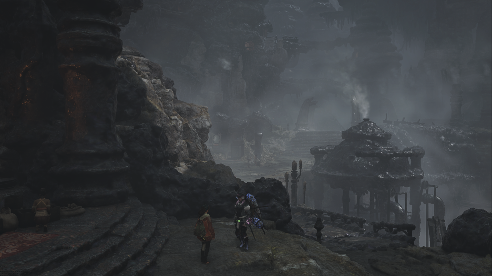 Alma and the Hunter can be seen talking to one another in Oilwell Basin in Monster Hunter Wilds