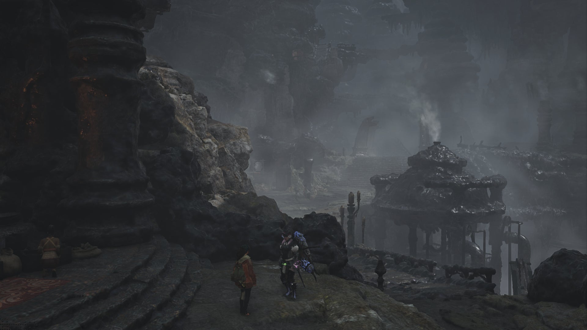 Alma and the Hunter can be seen talking to one another in Oilwell Basin in Monster Hunter Wilds - 1