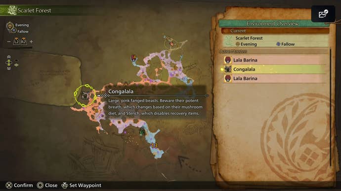 Congalala map locations in Monster Hunter Wilds.