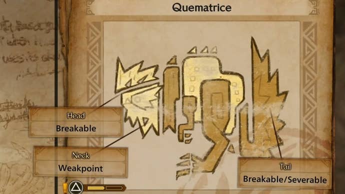 The weak points of the Quematrice in Monster Hunter Wilds.