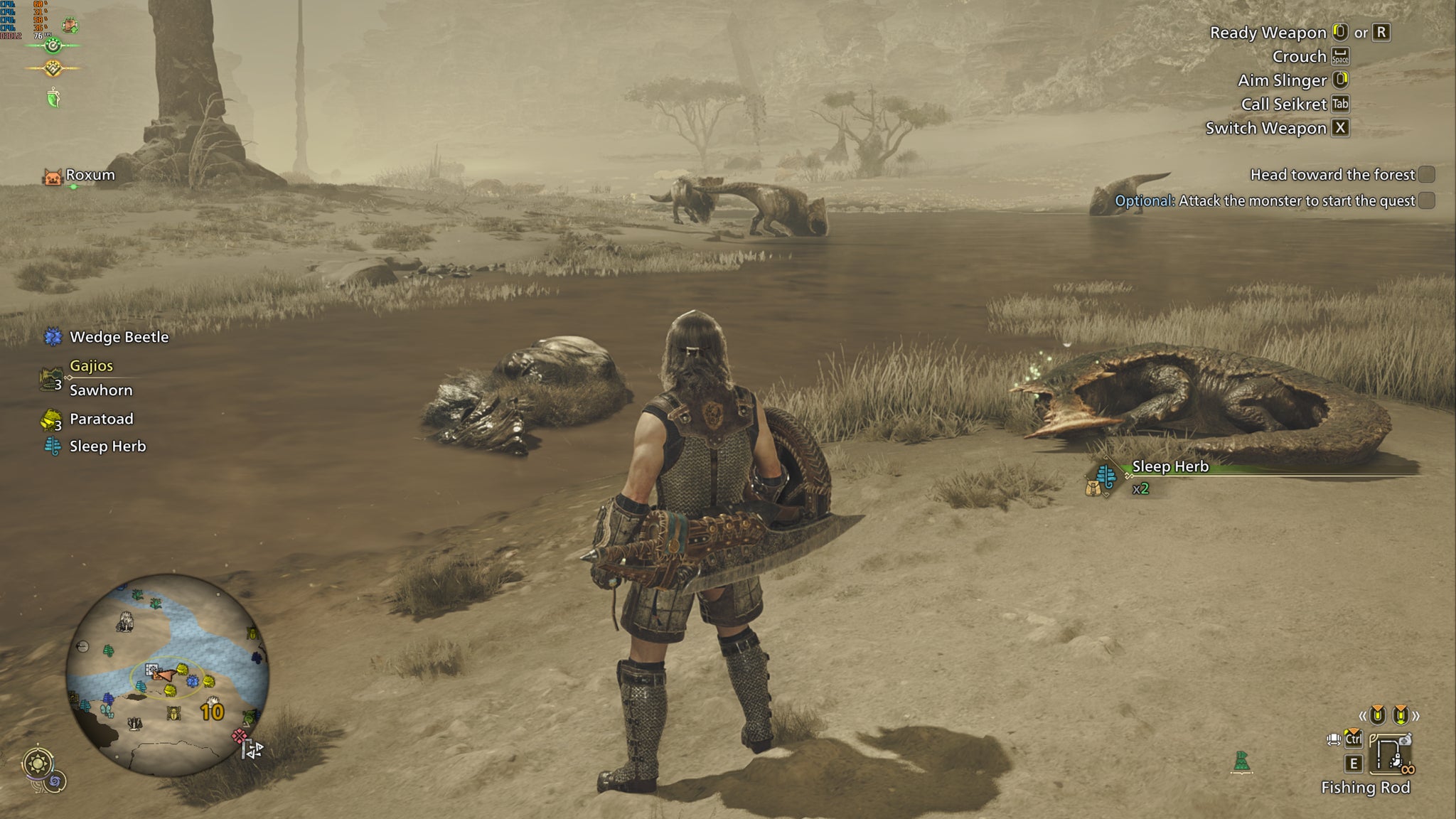 A river in Monster Hunter Wilds with ray tracing disabled. - 8