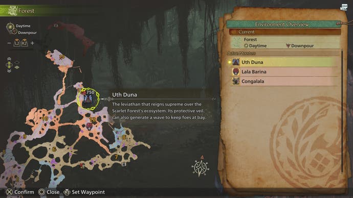 Uth Duna's location in Monster Hunter Wilds.