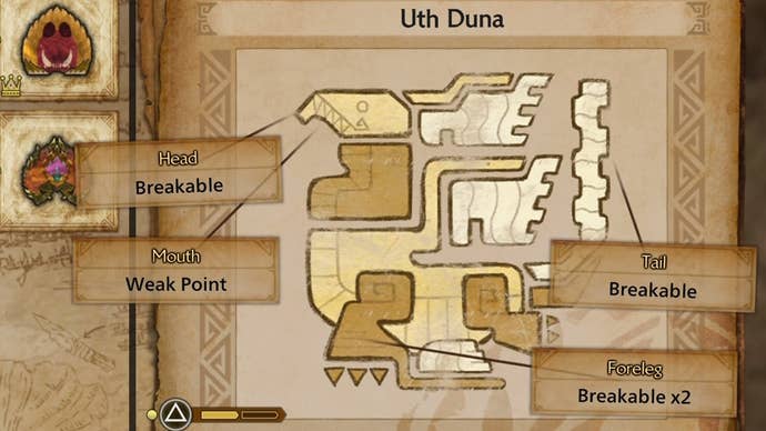 Uth Duna’s weak points in Monster Hunter Wilds.
