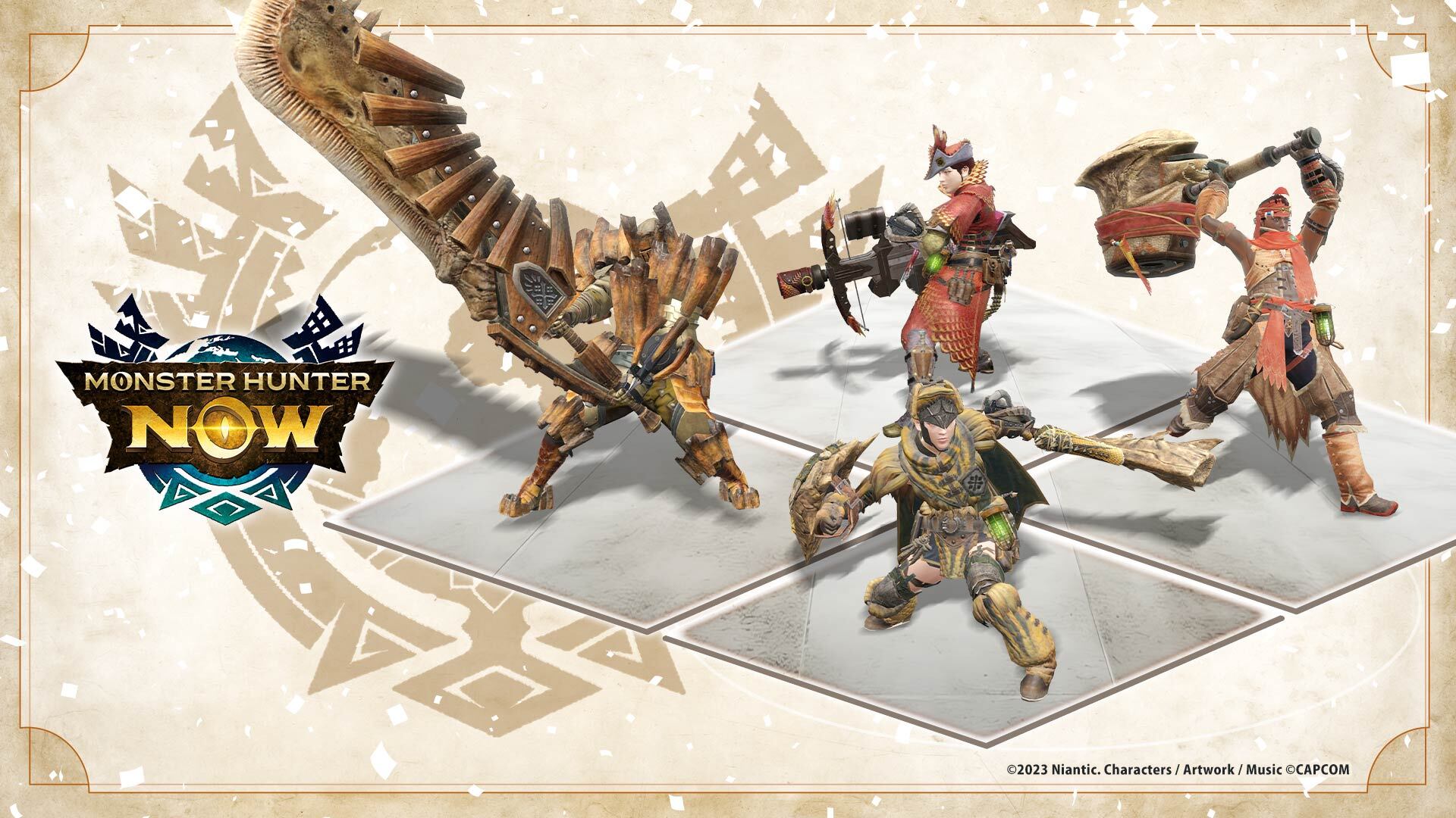 A group of four hunters in Monster Hunter Now. - 3