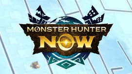 Monster Hunter Now logo on an empty map