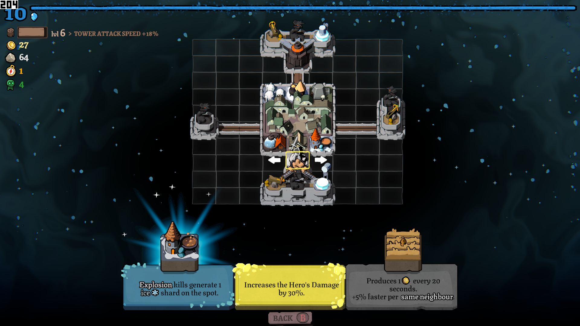 Fitting your city with wide arms increases your damage to enemy on the flanks, but it becomes more likely to snag on obstacles.