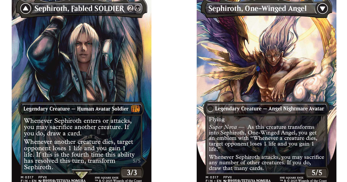 Final Fantasy and Magic: the Gathering crossovers Sephiroth design hints at Final Fantasy 7 Remake Part Three Final Fantasy and Magic: the Gathering crossovers Sephiroth design hints at Final Fantasy 7 Remake Part Three