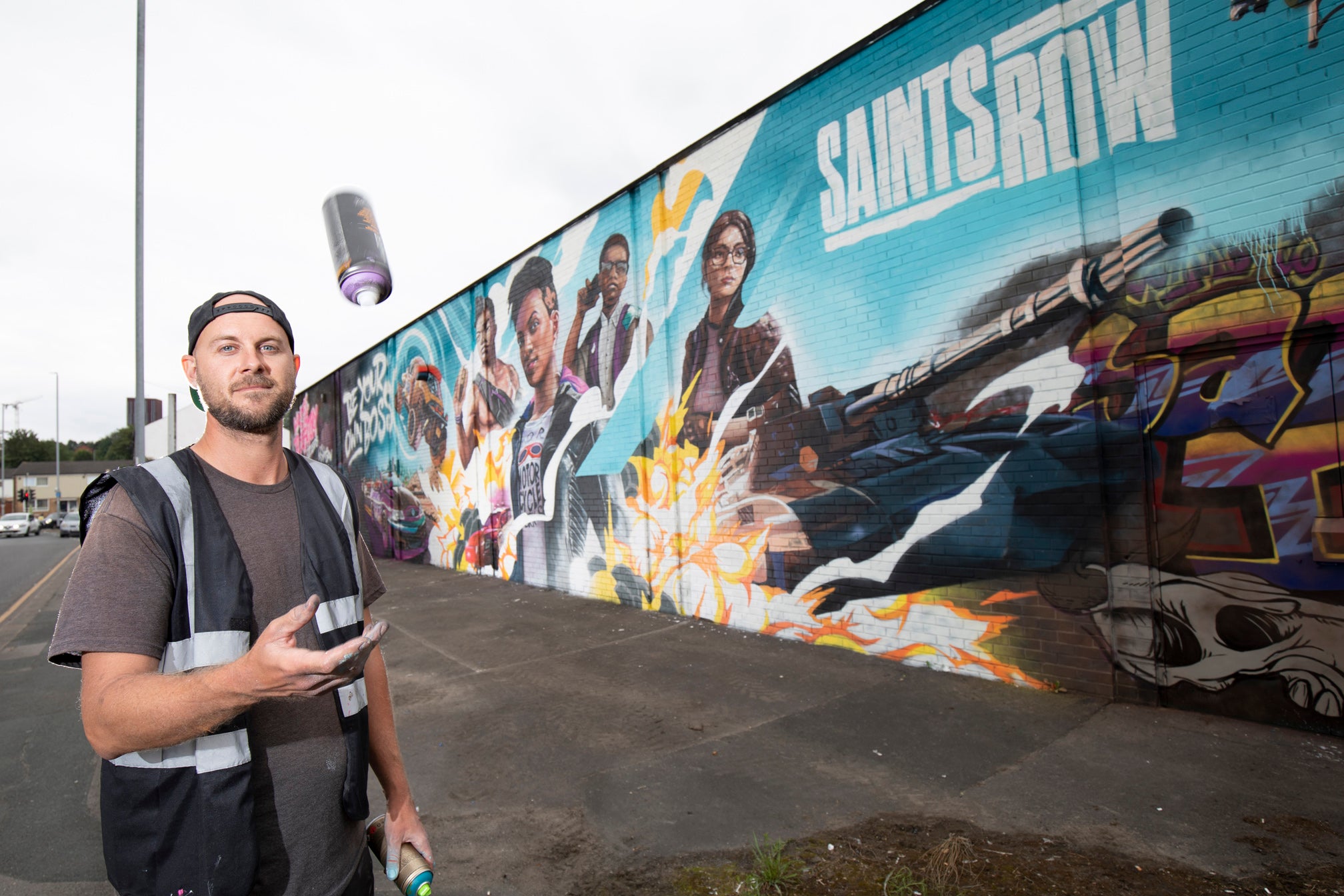 Leeds' Saint Row mural celebrates its &ldquo;Boss Factory&rdquo; status.