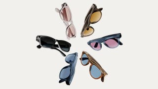 Ray-Ban Meta glasses in various colours.