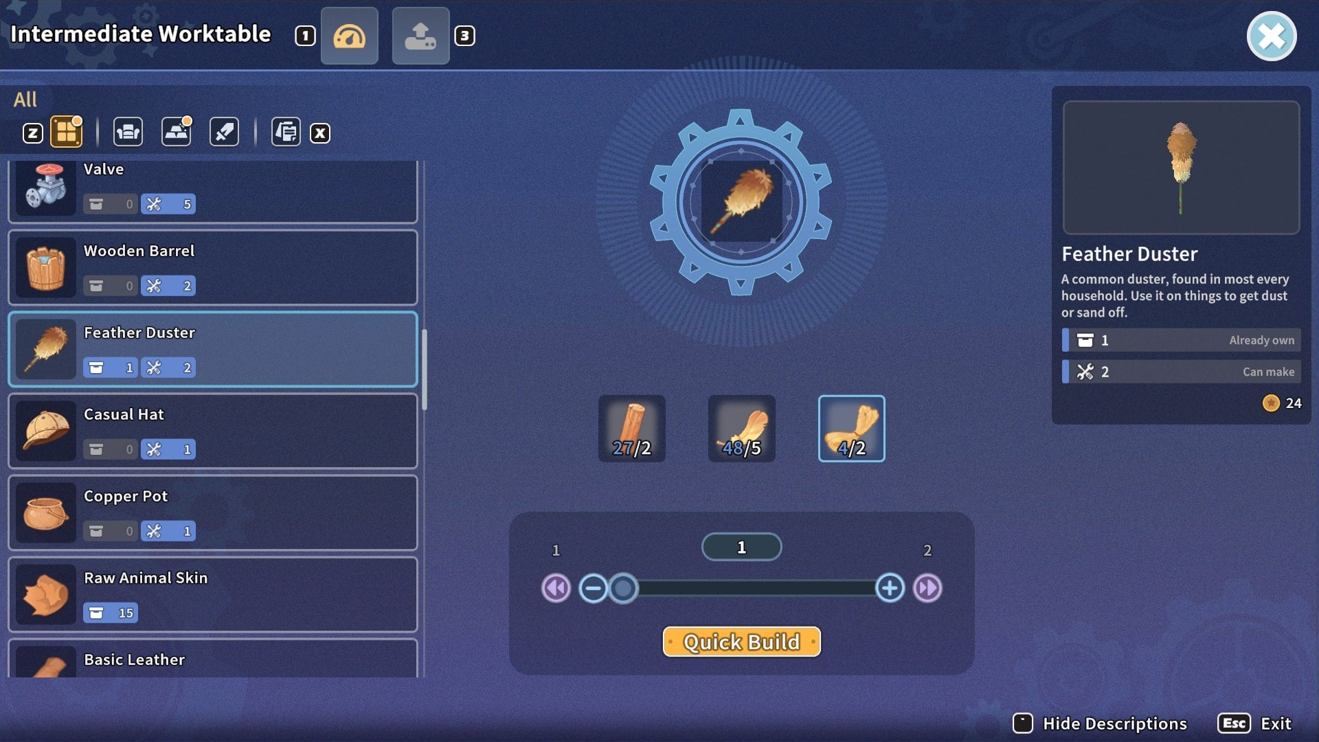 How to make a Feather Duster in My Time at Sandrock VG247