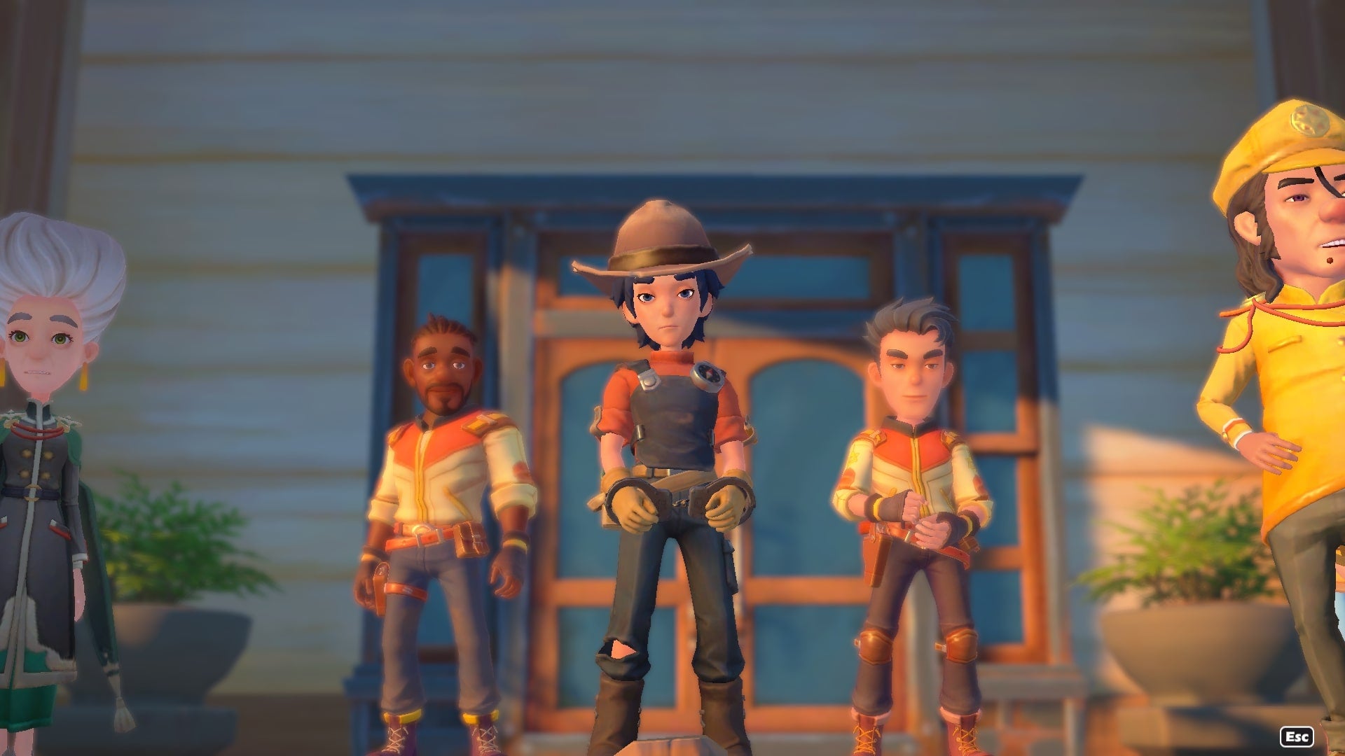 The player is faced with Justice, Unsuur, Arvio, Matilda, and Miguel in My Time at Sandrock - 1