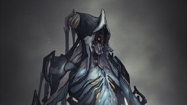 Close up shot of original Nekros Warframe design by Mynki - 3