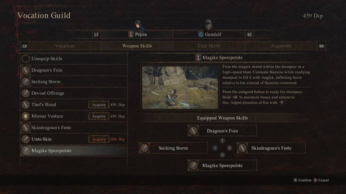 The Mystic Spearhand class in Dragon's Dogma 2.