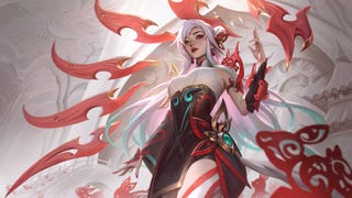 Mythmaker Irelia Skin splash art in League of Legends