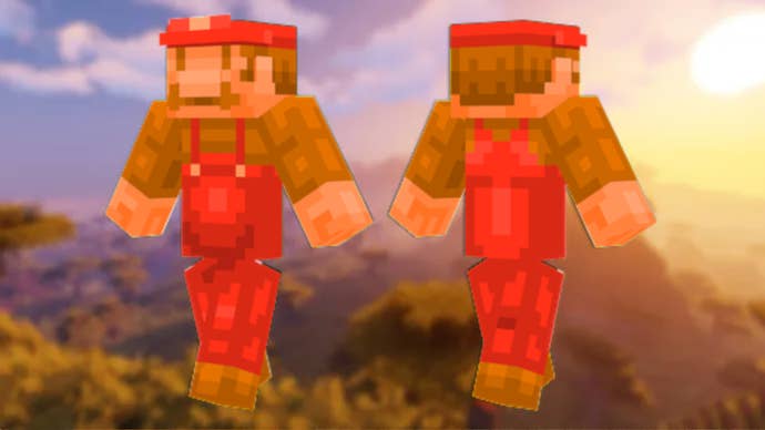 A NES Mario skin for Minecraft.