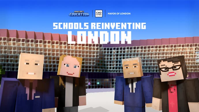 Schools Reinventing London Minecraft image with Sadiq Khan