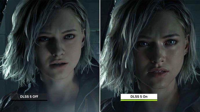 DLSS 5 in action: AI-augmented frames riding on top of carefully authored survival horror lighting