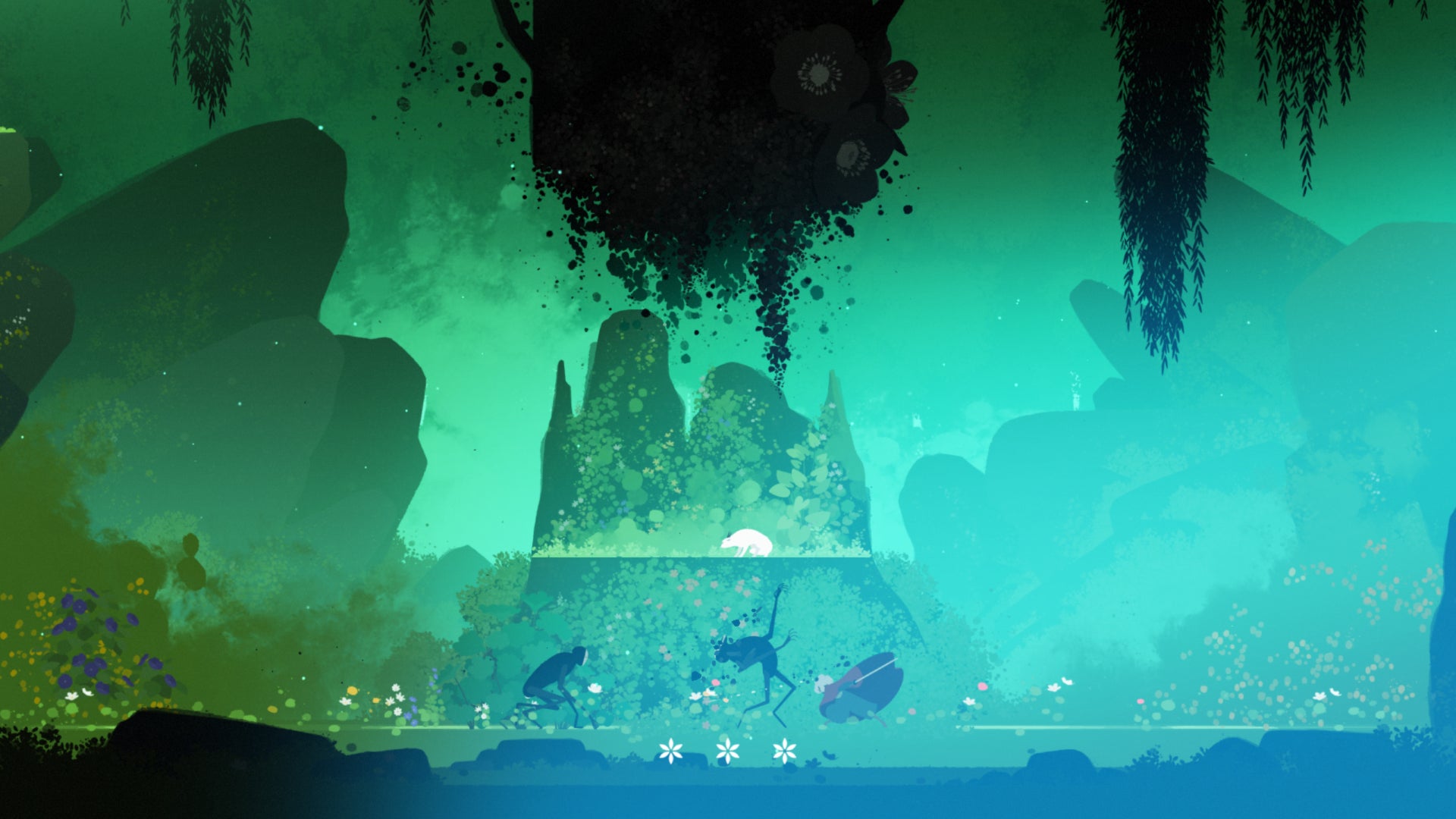 In the Neva demo, Neva battles enemies while Neva sits above them on a cliff. - 8