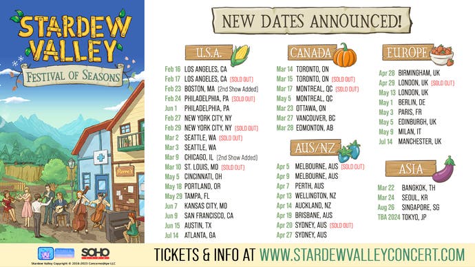 A list of dates for Stardew Valley: Festival of Seasons