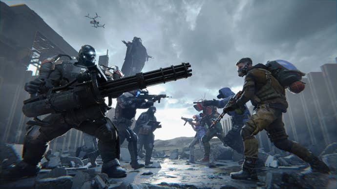 Characters facing off in a new PvP scenario in Once Human.