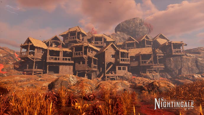 Nightingale settlement made of wood, built into a hill!
