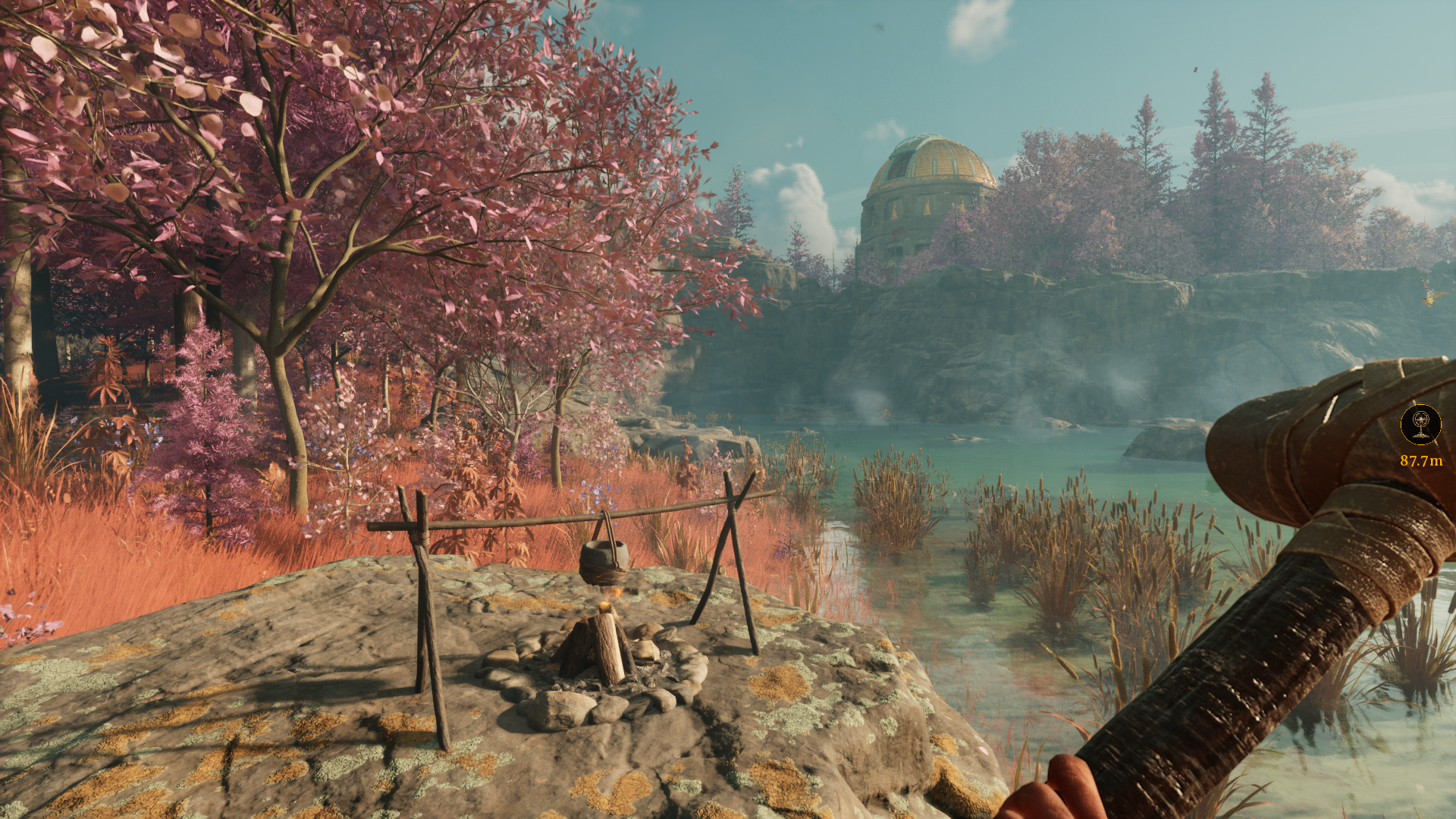 Nightingale running on its Quality graphics preset.