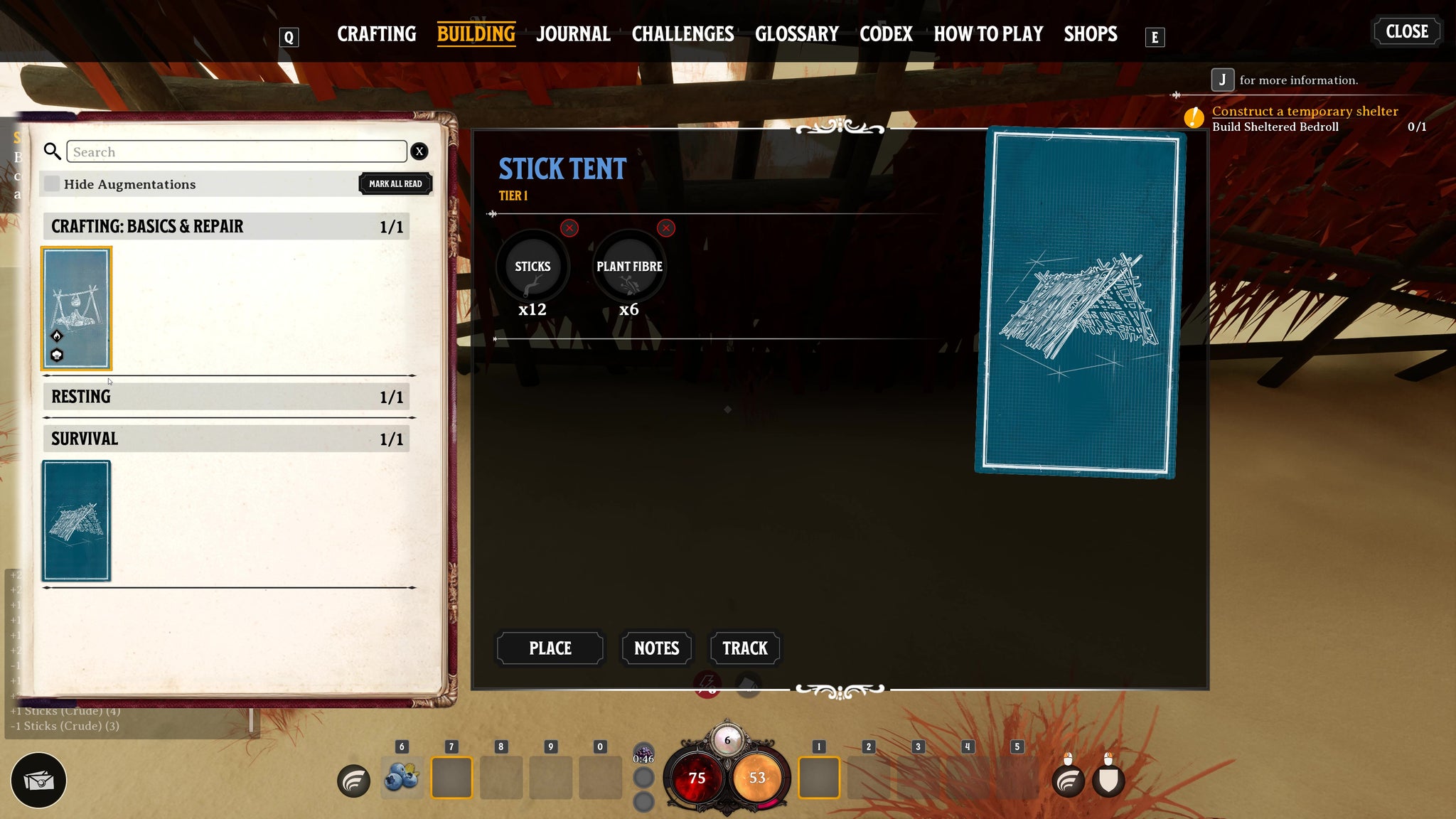 The building menu in Nightingale - 6