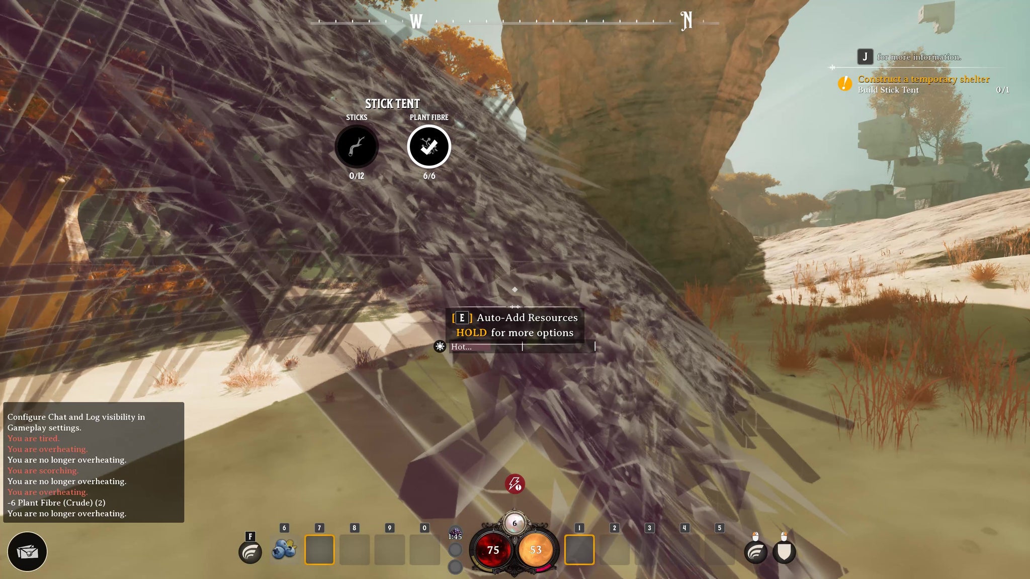 A player places a wooden tent in Nightingale - 5