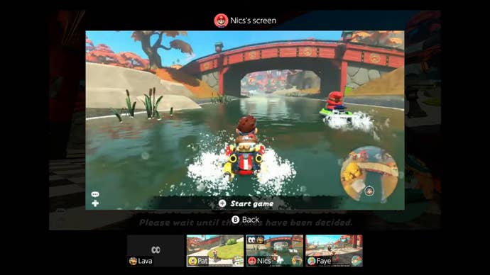 Nintendo Switch 2 screenshot showing the ability to view a friend’s screen in Mario Kart World