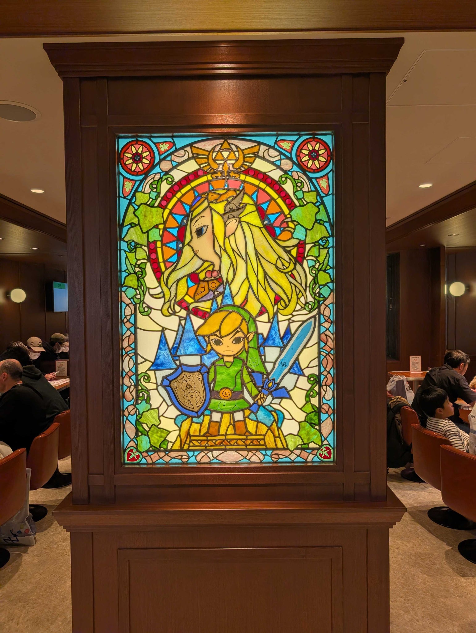 A stained glass window in the Nintendo Museum. - 6