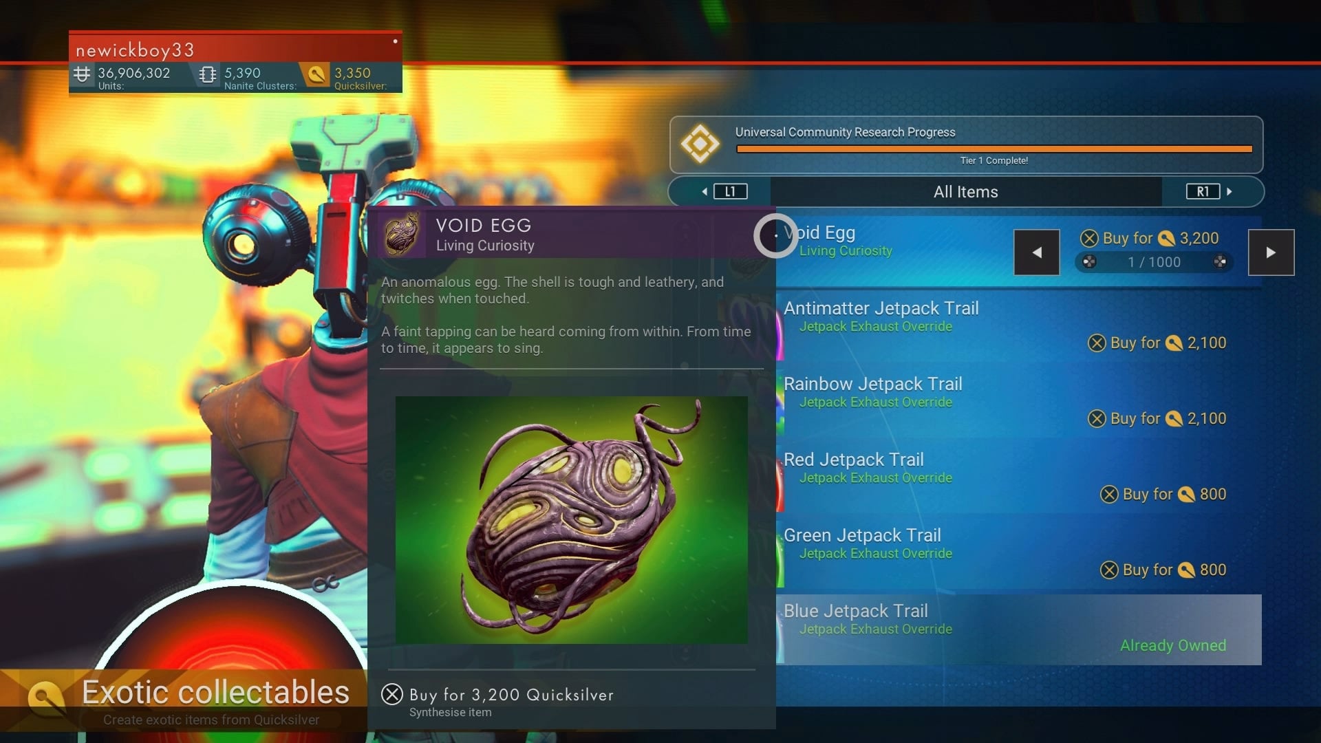 No man's sky void outlet egg