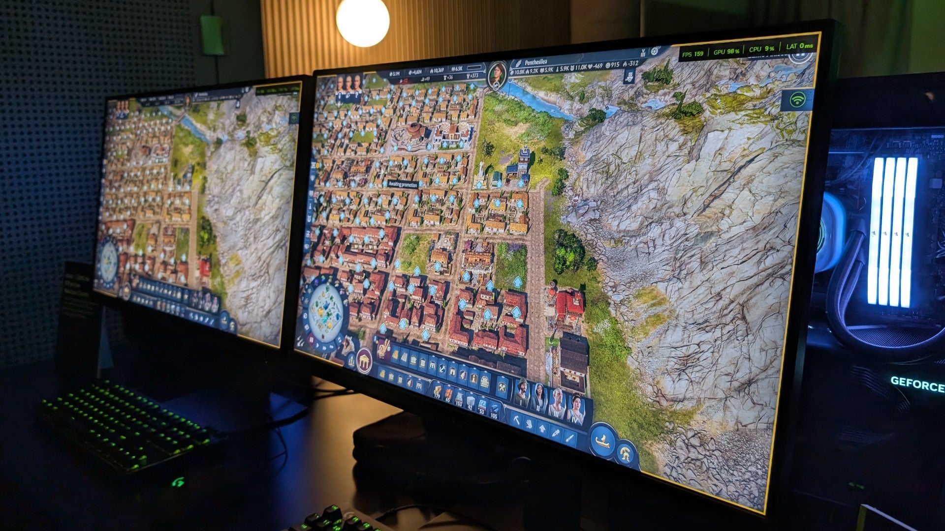 Anno 117: Pax Romana running on an Nvidia G-Sync Pulsar monitor.