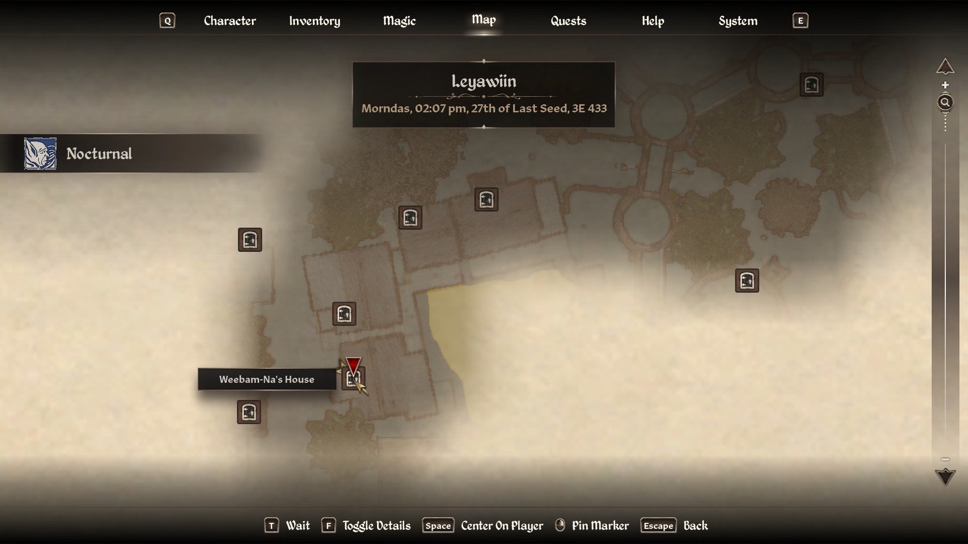 Map view of Weebam-Na&rsquo;s house in Oblivion Remastered.