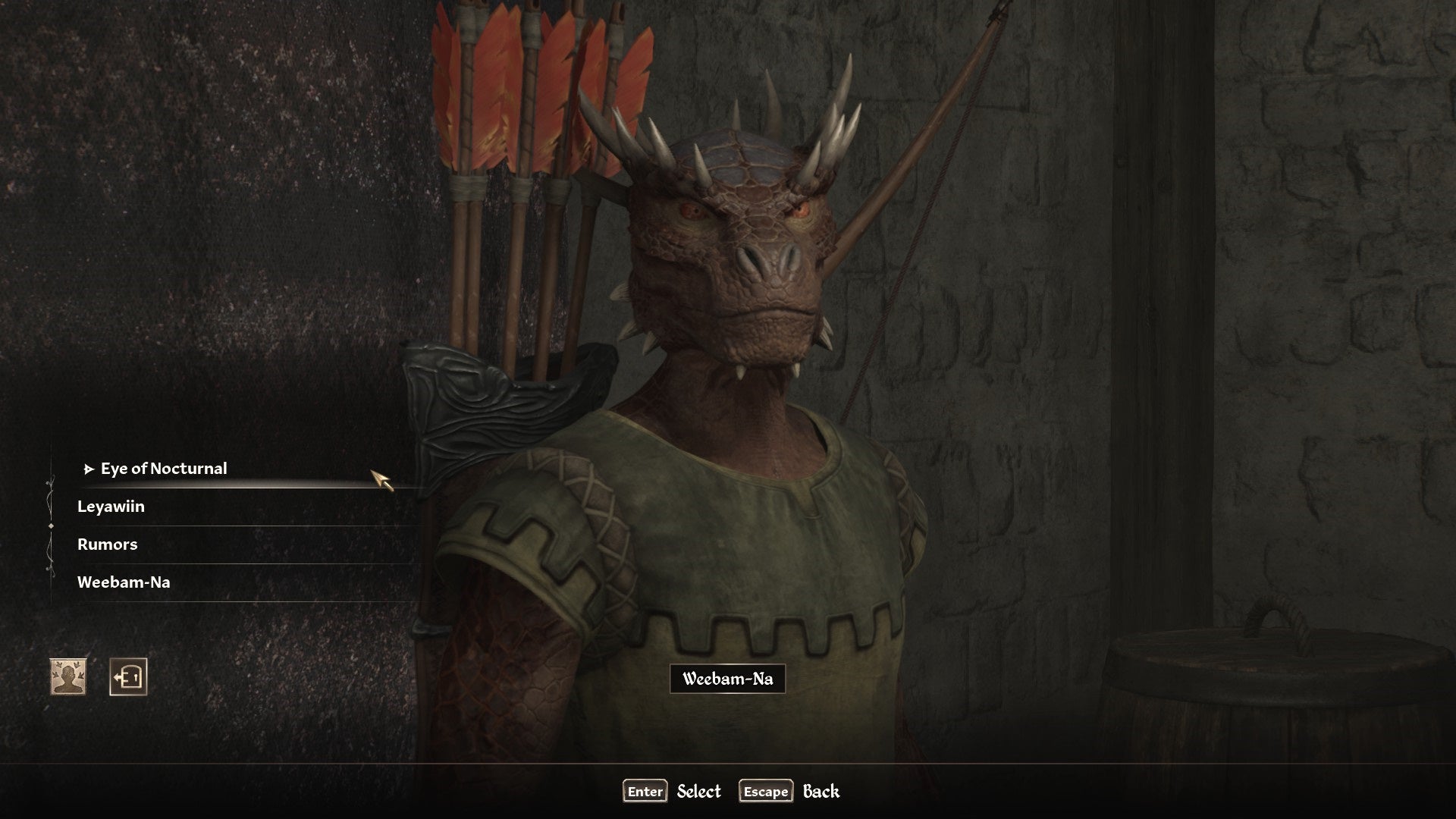 Talking to Weebam-Na in Oblivion Remastered.