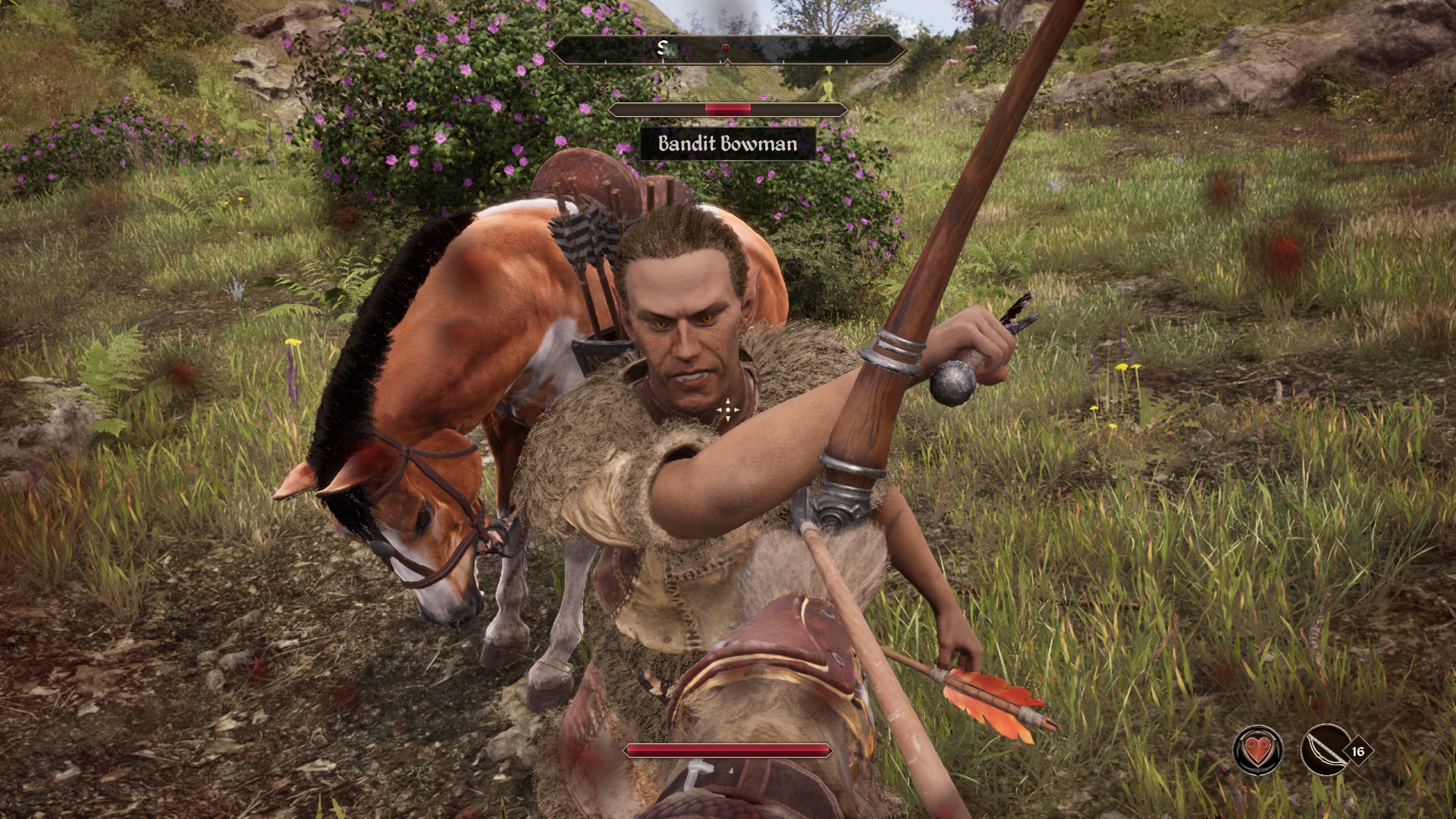 Bowfighting a bandit at close range in The Elder Scrolls IV: Oblivion Remastered. - 1