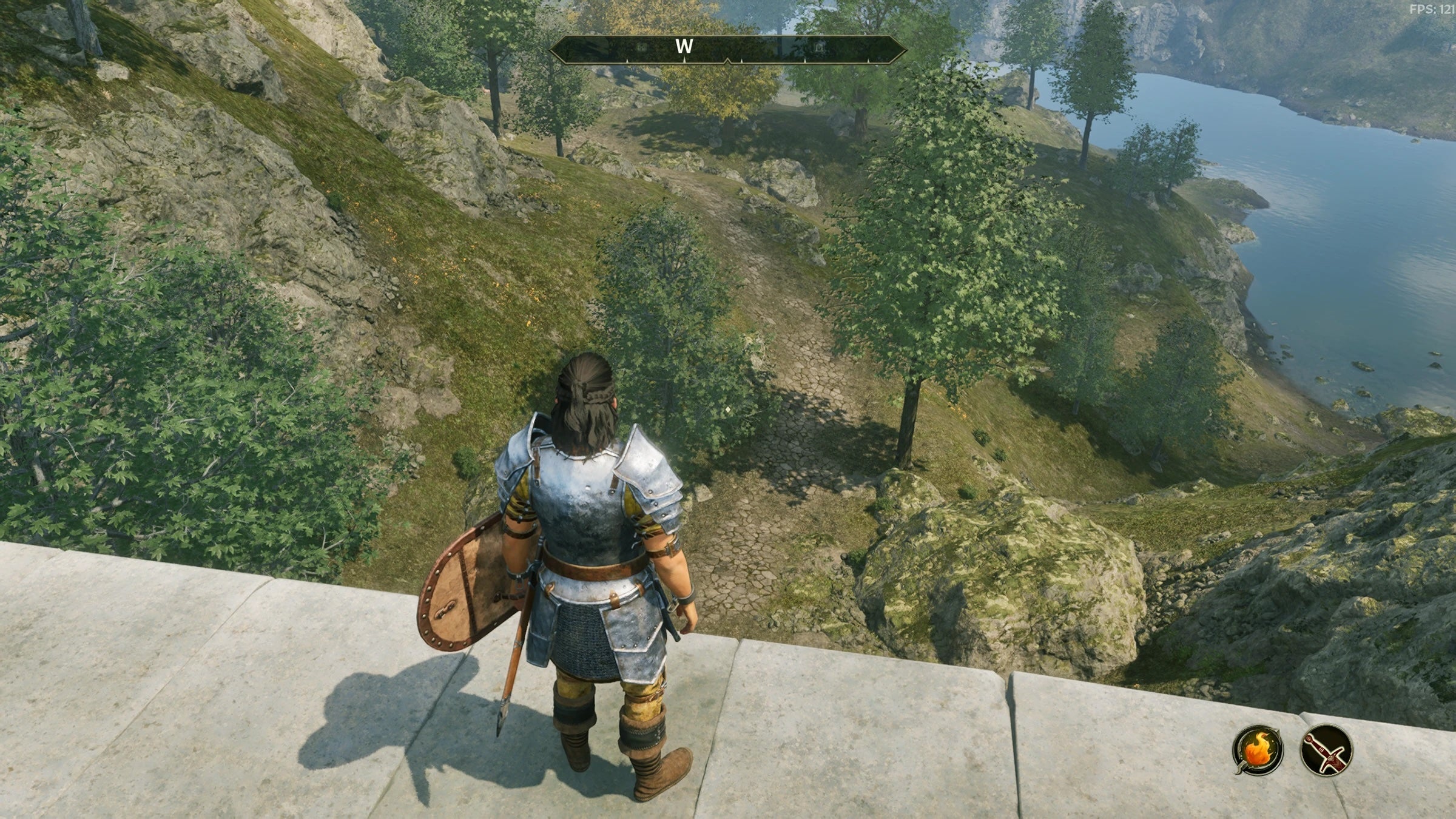 Looking at the horizon with a modded colour palette in Oblivion Remastered.