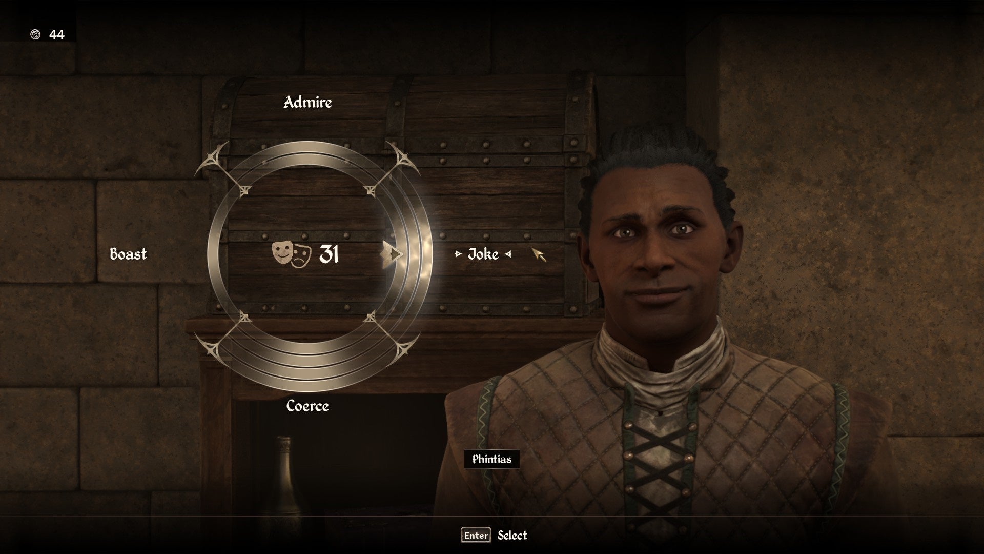 The persuasion minigame in Oblivion Remastered.