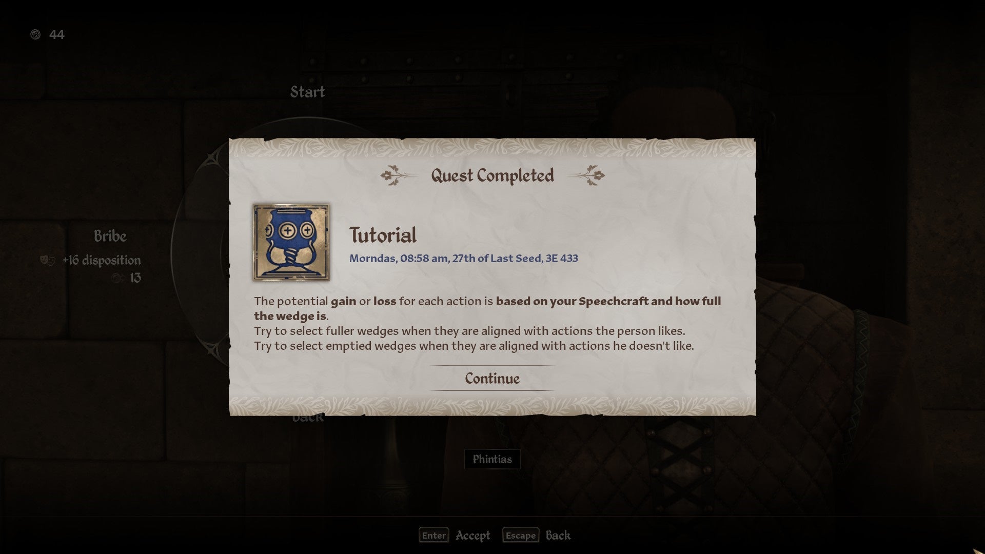Tutorial explaining persuasion in Oblivion Remastered.