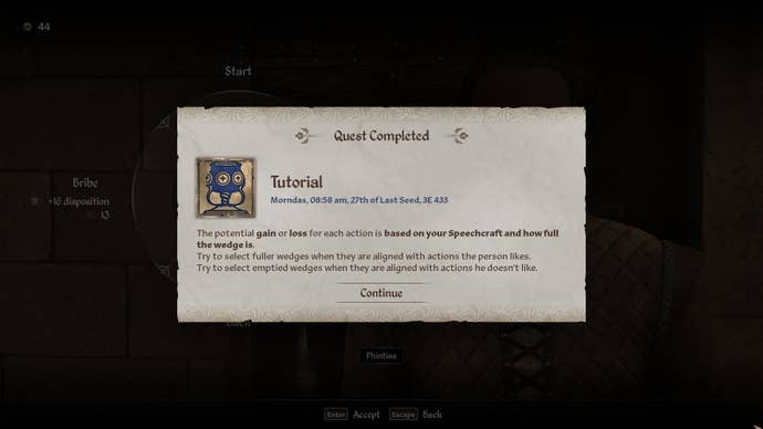 Tutorial explaining persuasion in Oblivion Remastered.