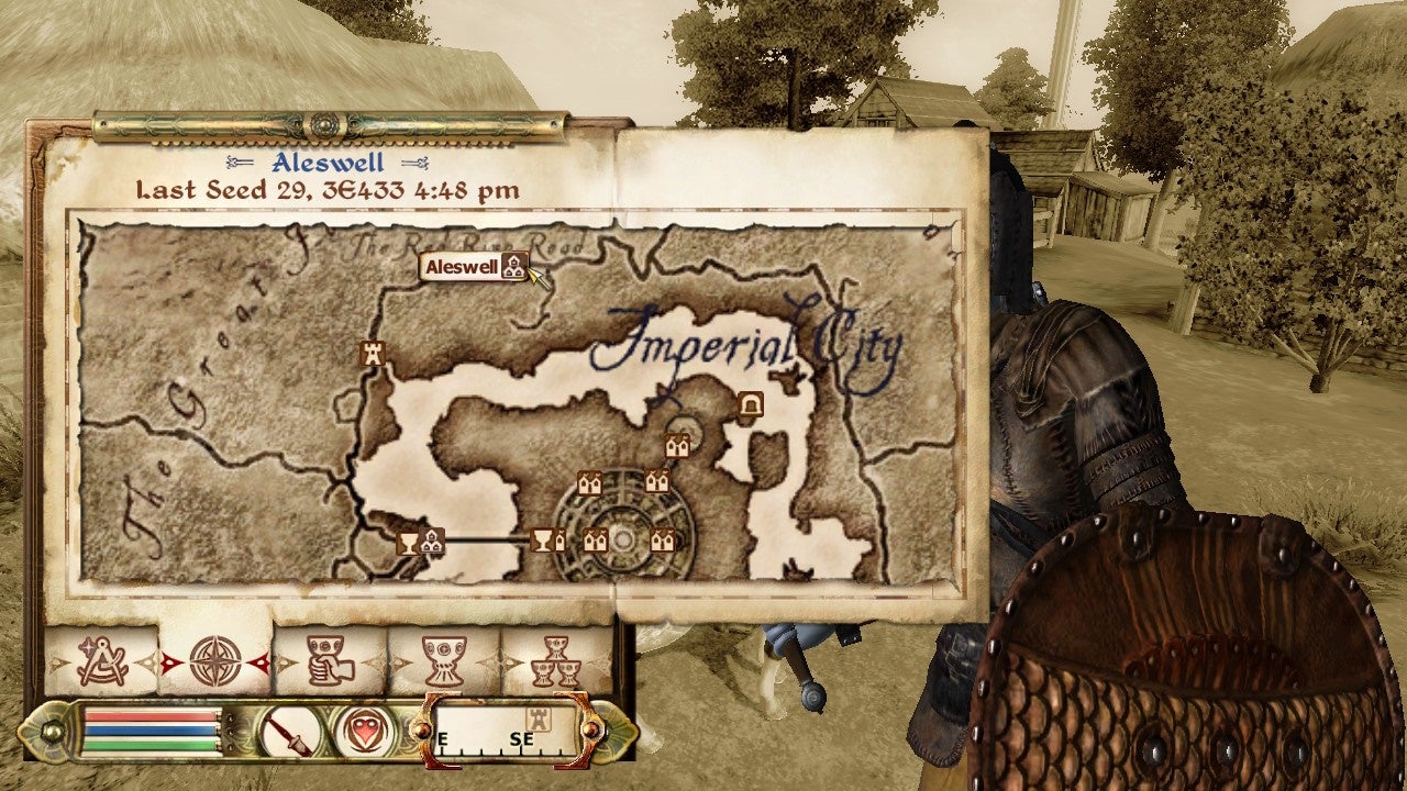 Aleswell map location in Oblivion.