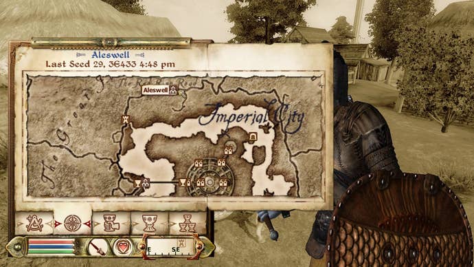 Aleswell map location in Oblivion.