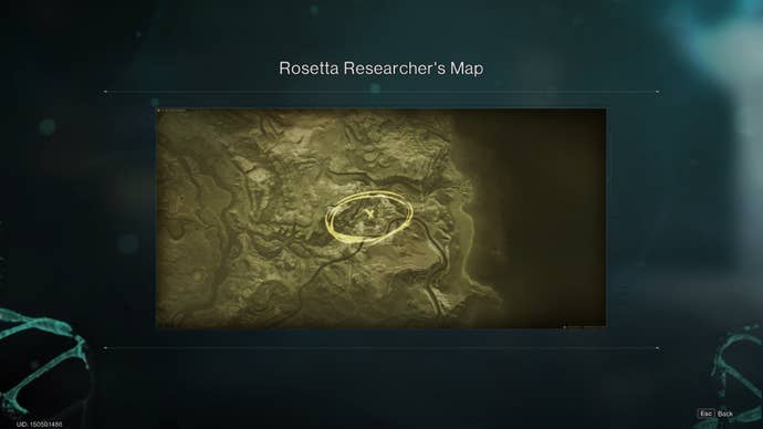 The Rosetta Researcher’s Map is shown in Once Human