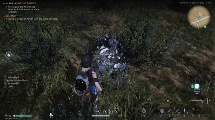 The player looks at Aluminum Ore in Once Human